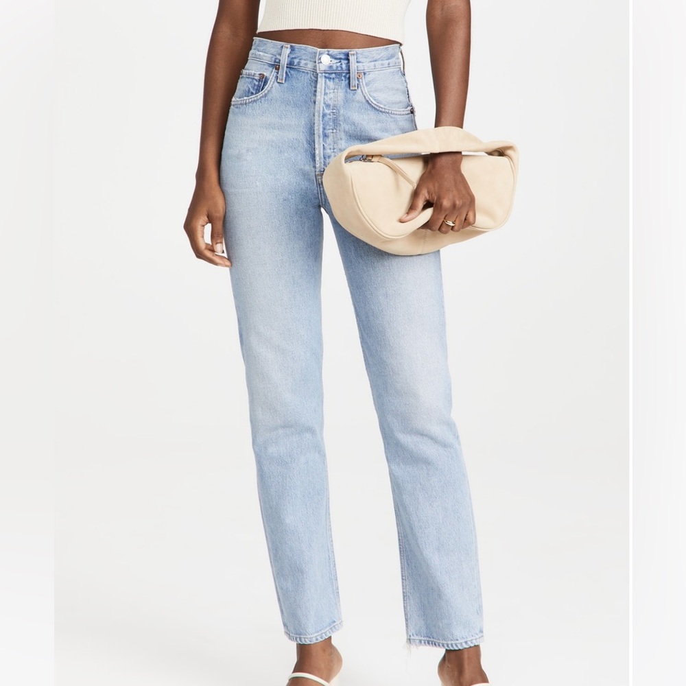 AGOLDE 90s Pinch Waist High Rise Straight Jeans in Focus size 26